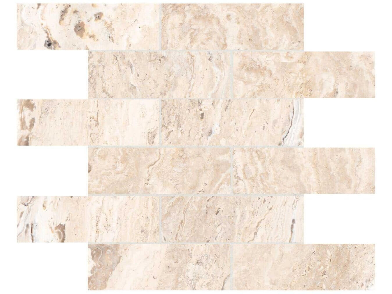 Antico Sand Porcelain 2 x 6 in / 5 x 15 cm Brick Mosaic Matte – Anatolia Tile SQUAREFOOT FLOORING - MISSISSAUGA - TORONTO - BRAMPTON