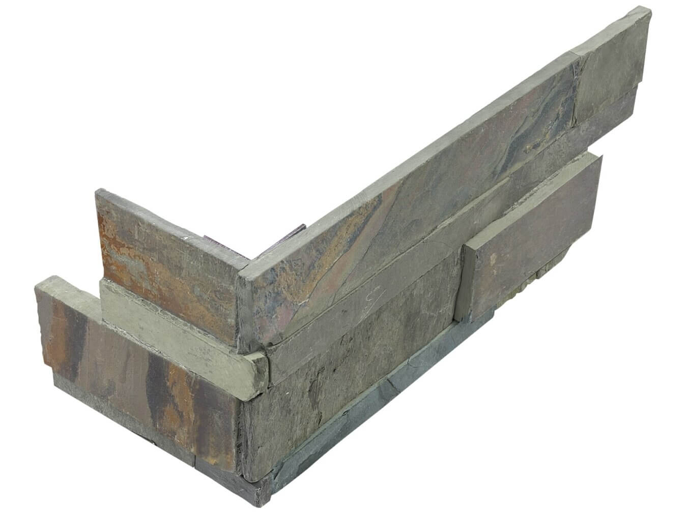 Ledgerstone Indian Coast 6 X 18 In / 15 X 45 Cm Assembled Corner Mosaic – Anatolia Tile SQUAREFOOT FLOORING - MISSISSAUGA - TORONTO - BRAMPTON