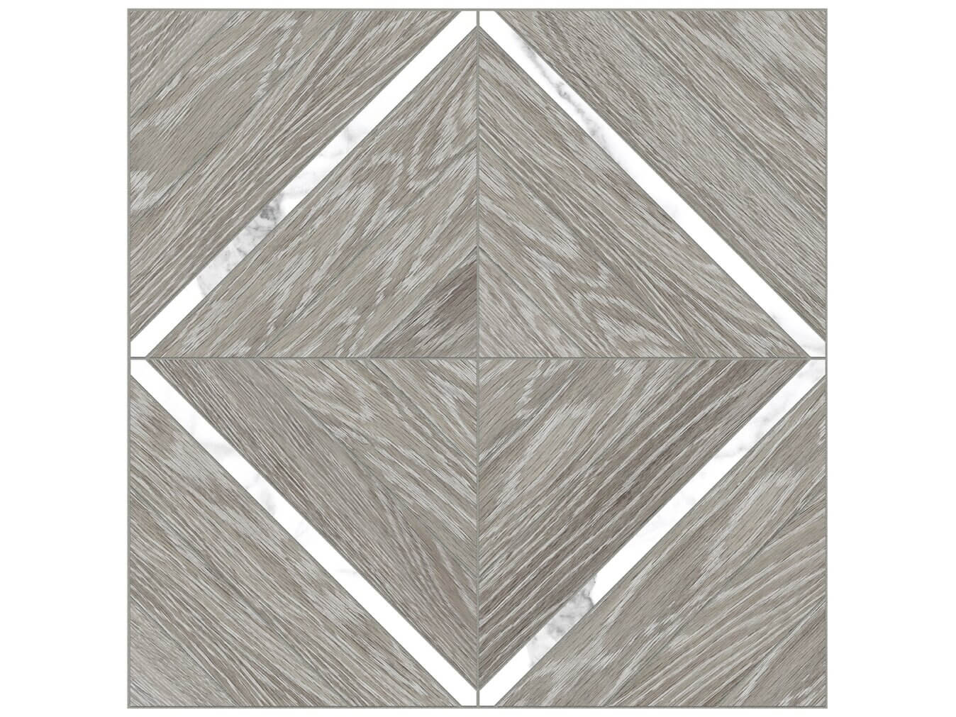Aspen Beachcomber Porcelain Marquetry w/ Statuario Mosaic Matte – Anatolia Tile SQUAREFOOT FLOORING - MISSISSAUGA - TORONTO - BRAMPTON