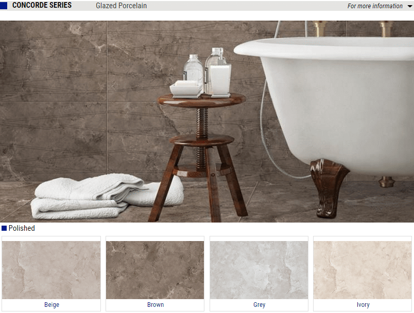 Concorde Series Polished Glazed Porcelain Tiles – Color: Beige, Brown, Grey, Ivory – Size: 12×24 24×24 SQUAREFOOT FLOORING - MISSISSAUGA - TORONTO - BRAMPTON