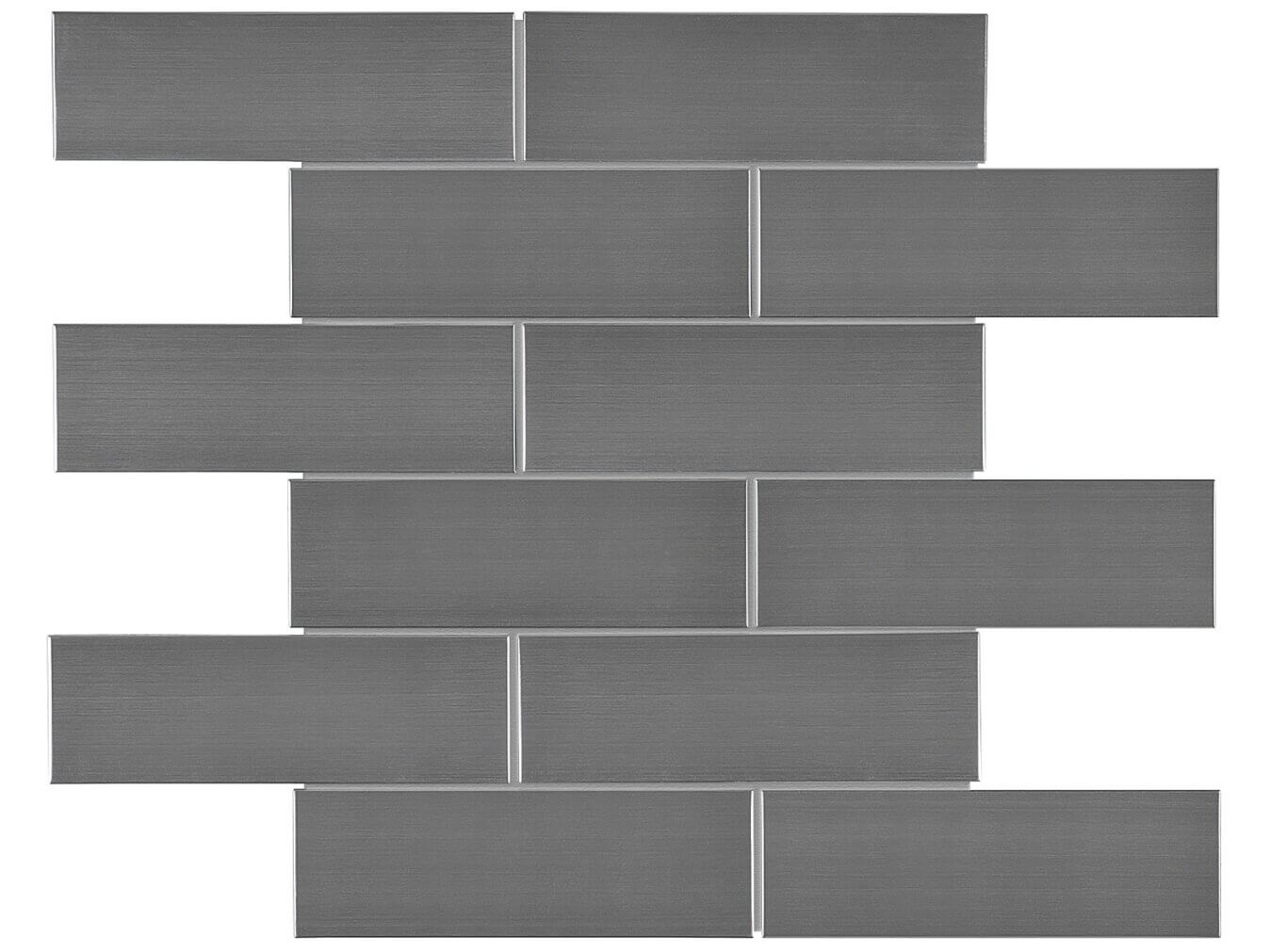 Stainless Steel 2 X 6 In / 5 X 15 Cm Brick Mosaic Glossy – Anatolia Tile SQUAREFOOT FLOORING - MISSISSAUGA - TORONTO - BRAMPTON
