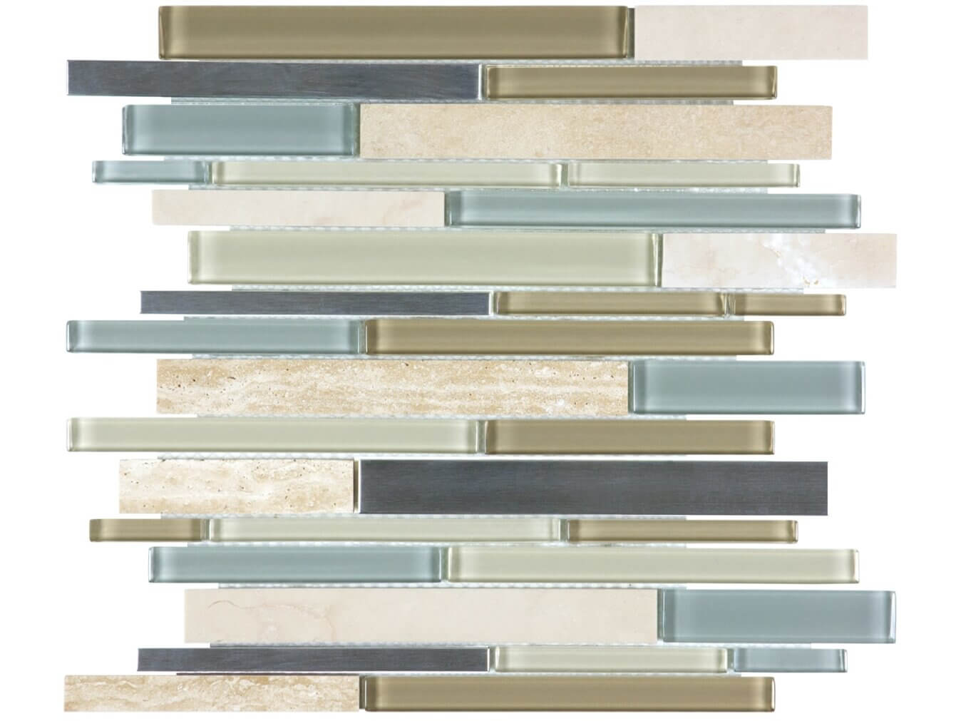 Sea Coast Stainless Random Strip Mosaic – Anatolia Tile SQUAREFOOT FLOORING - MISSISSAUGA - TORONTO - BRAMPTON